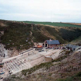 Will & Fanny Kirby at the top of the slipway at Flamborough Head in 1990.
Photographer Brian Chandler