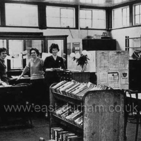 Seaham Library at the northern end of Back North Terrace, c1959.
L to R; Letitia Walsh, Lorna Featonby (Wright), Ann Foreman.